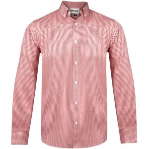 Mens Long Sleeve Edinburgh Shirt  - Red Only