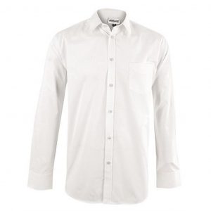 Mens Long Sleeve Haiden Shirt  - White Only