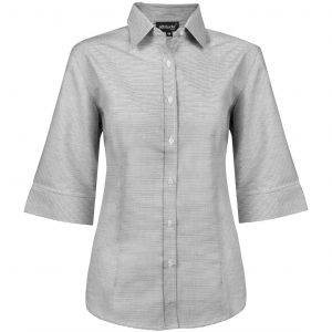 Ladies 3/4 Sleeve Earl Shirt  - Grey Only