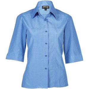 Ladies 3/4 Sleeve Prestige Shirt - Light Blue Only
