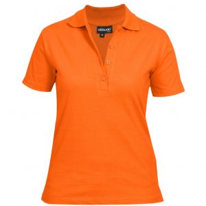 Ladies Michigan Golf Shirt  - Orange Only
