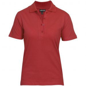 Ladies Michigan Golf Shirt  - Red Only