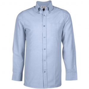 Mens Long Sleeve Oxford Shirt  - Light Blue Only