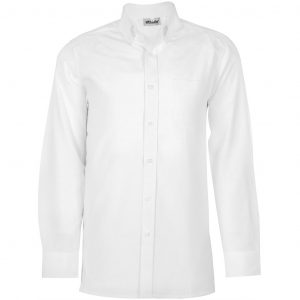 Mens Long Sleeve Oxford Shirt  - White Only