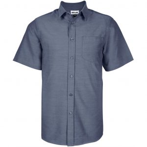 Mens Short Sleeve Oxford Shirt  - Navy Only