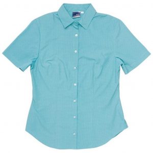 Rita Short Sleeve Blouse  - Aqua Only