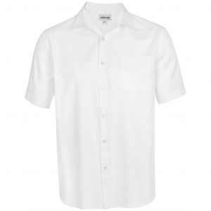 Mens Short Sleeve Seattle Twill Shirt  - White Only