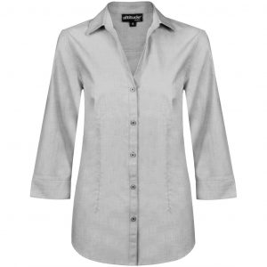 Ladies ¾ Sleeve Viscount Shirt  - Grey Only
