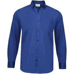 Mens Long Sleeve Viscount Shirt  - Royal Blue Only