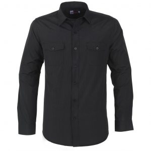 Mens Long Sleeve Bayport Shirt  - Black Only