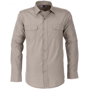 Mens Long Sleeve Bayport Shirt  - Khaki Only