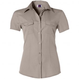 Ladies Short Sleeve Bayport Shirt  - Khaki Only