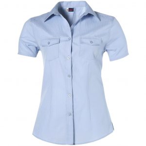 Ladies Short Sleeve Bayport Shirt  - Light Blue Only