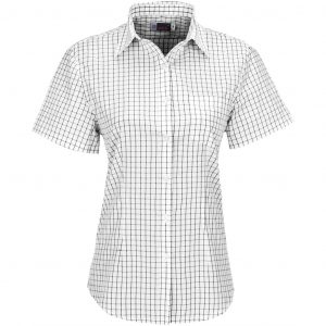 Ladies Short Sleeve Aston Shirt  - White Only