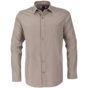 Mens Long Sleeve Huntington Shirt  - Khaki Only