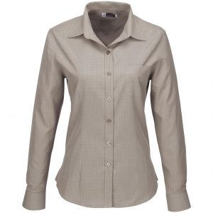 Ladies Long Sleeve Huntington Shirt  - Khaki Only