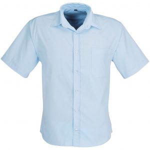 Mens Short Sleeve Milano Shirt - Light Blue Only