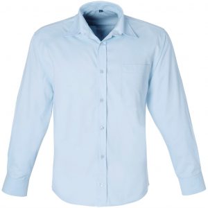 Mens Long Sleeve Milano Shirt - Light Blue Only