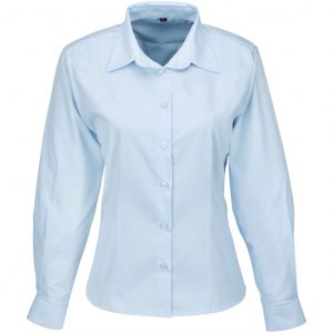 Ladies Long Sleeve Milano Shirt - Light Blue Only