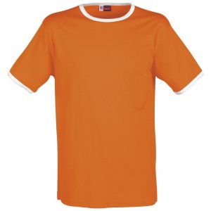 Mens Adelaide Contrast T-Shirt  - Orange Only