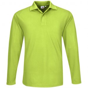 Mens Long Sleeve Elemental Golf Shirt  - Lime Only