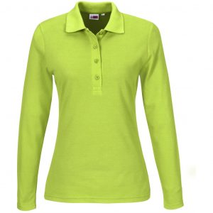 Ladies Long Sleeve Elemental Golf Shirt  - Lime Only