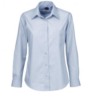 Ladies Long Sleeve Washington Shirt  - Blue Only