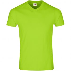 Mens Super Club 165 V-Neck T-Shirt - Lime Only