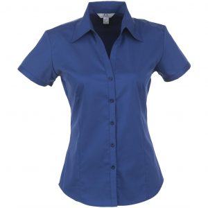 Ladies Short Sleeve Metro Shirt  - Royal Blue Only