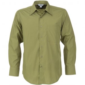 Mens Long Sleeve Metro Shirt  - Green Only