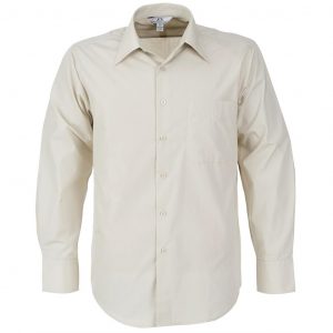 Mens Long Sleeve Metro Shirt  - Khaki Only