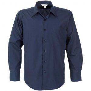 Mens Long Sleeve Metro Shirt  - Navy Only