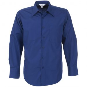 Mens Long Sleeve Metro Shirt  - Royal Blue Only