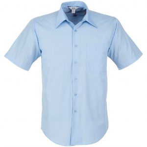 Mens Short Sleeve Metro Shirt  - Light Blue Only
