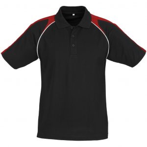 Mens Triton Golf Shirt  - Black Red Only