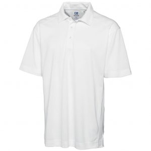 Mens Genre Golf Shirt  - White Only