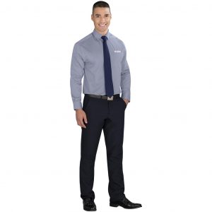 Mens Long Sleeve Claremont Shirt  - Blue Only