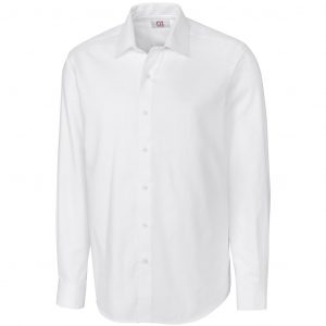 Mens Long Sleeve Claremont Shirt  - White Only