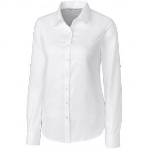 Ladies Long Sleeve Claremont Shirt  - White Only