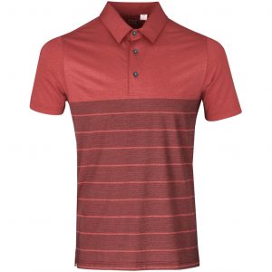 Mens Streak Golf Shirt  - Red Only