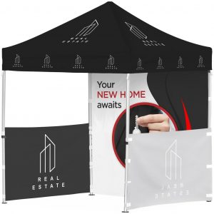 Ovation Sublimated Gazebo 2m X 2m Petite Frame - 2 Half-Wall Skins - 1 Full-Wall Skin