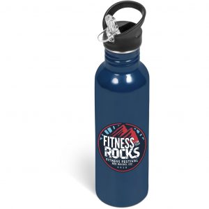 Ventura Flip Valve Lid Water Bottle  - Navy Only