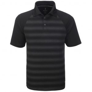 Mens Shimmer Golf Shirt  - Black Only