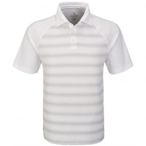 Mens Shimmer Golf Shirt  - White Only