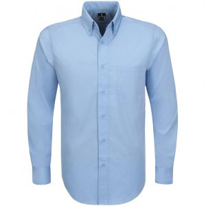 Mens Long Sleeve Preston Shirt  - Blue Only