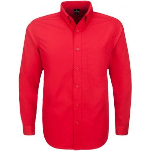 Mens Long Sleeve Preston Shirt  - Red Only