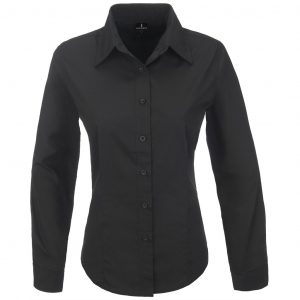 Ladies Long Sleeve Preston Shirt  - Black Only
