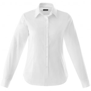 Ladies Long Sleeve Wilshire Shirt  - White Only