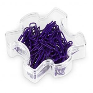Puzzle Paper Clips  - Purple Only