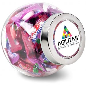 Mentos Classic Glass Candy Jar, Mixed Berry